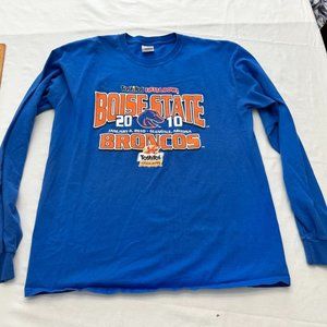 Fiesta Bowl 2010 Large Blue Orange TCU & Boise State Long Sleeve Shirt